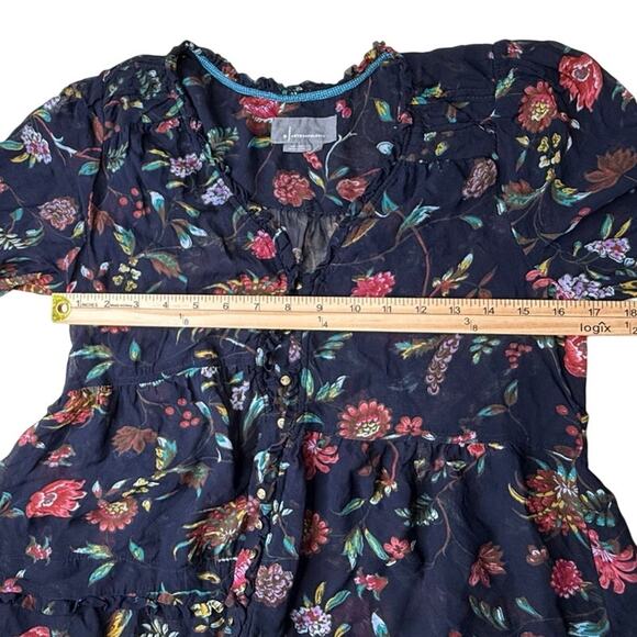 Anthropologie Salzburg Sheer Tunic Floral Blouse - Picture 7 of 9